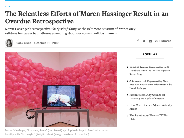 Hyperallergic: The Relentless Efforts of Maren Hassinger Result in an Overdue Retrospective