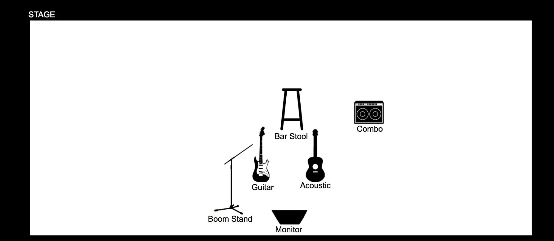 Sennheiser 835 Mic (1 vocal mic) Pedal Board (Reverb, Delay, Chorus) Vox Amp Fender Telecaster Acoustic Guitar (with DI)