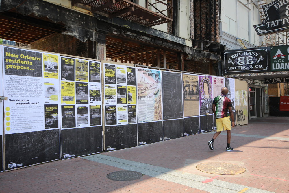  Completed Public Proposal and poster panels at the Canal Street site.  