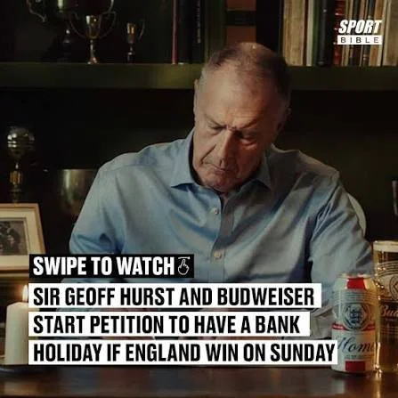  Then, ahead of the Final, Sir Geoff called for a bank holiday if England could repeat the heroics of ’66, prompting a response from the Prime Minister himself.  Sadly, even Geoff’s blessings couldn’t overcome Spain. 