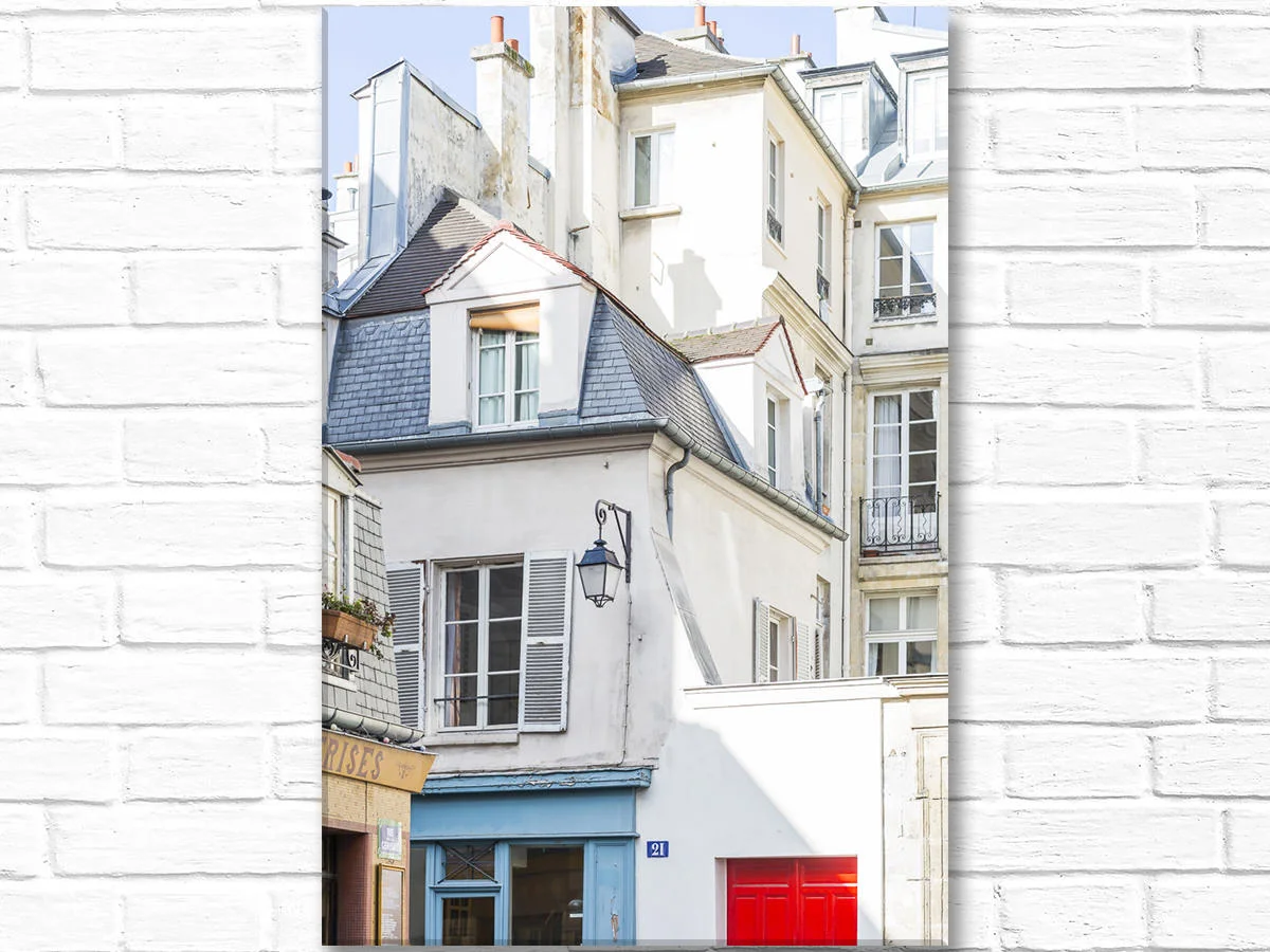 Paris canvas art, buildings in the Marais, fine art photography print