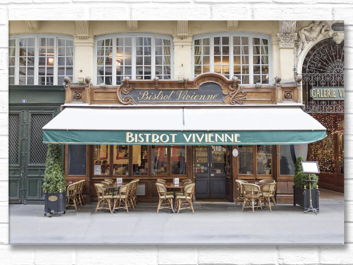 Paris canvas art, Bistrot Vivienne horizontal