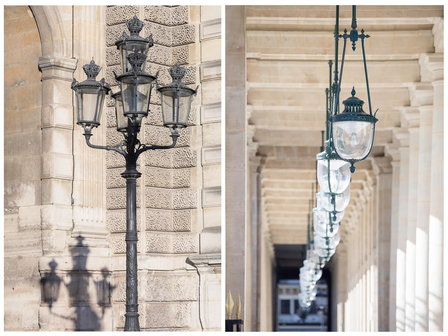 Paris pictures, two street lights scenes collection