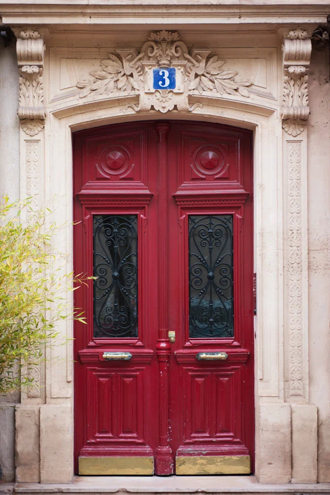 Paris pictures, red door number 3, fine art photography print