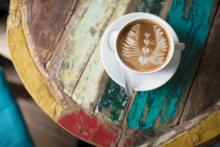 Paris pictures, La Caféoteque table and coffee cup, fine art photography print