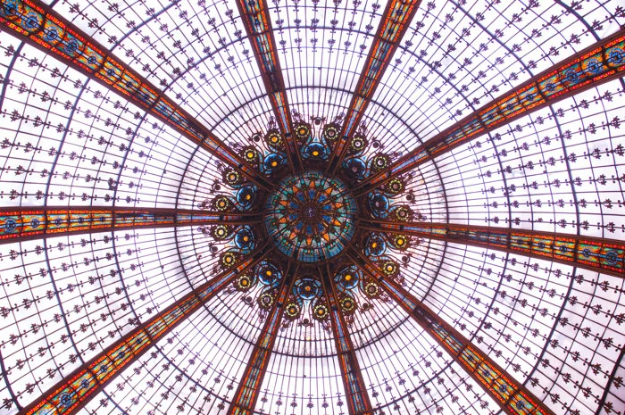 Paris pictures, starburst ceiling at Galeries Lafayette, fine art photography print