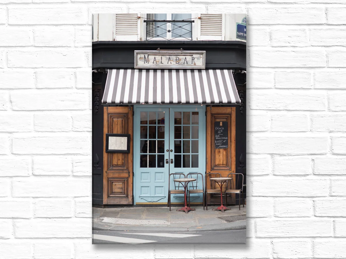 Paris canvas wall art, Malabar cafe