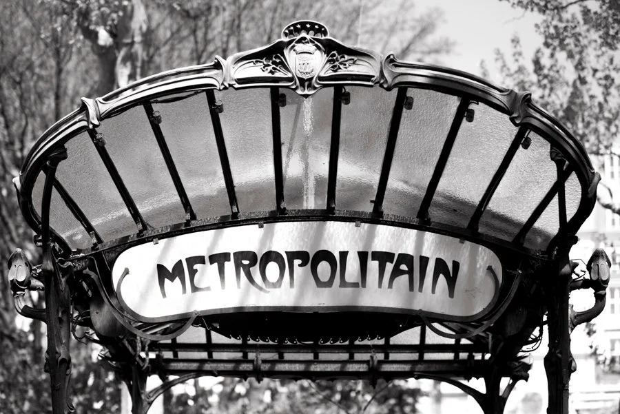 Paris pictures, Abbesses metro station black and white