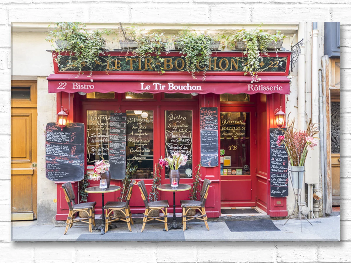 Paris canvas wall art, Le Tir Bouchon restaurant