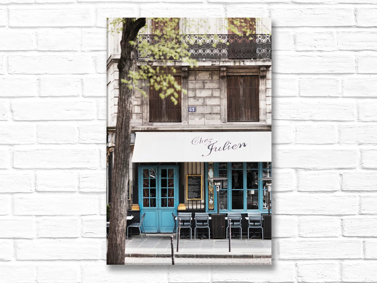 Paris canvas wall art, Chez Julien