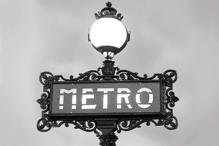 Odeon Paris Metro Sign, Saint Germain, Black and White, Print — Parisian  Moments