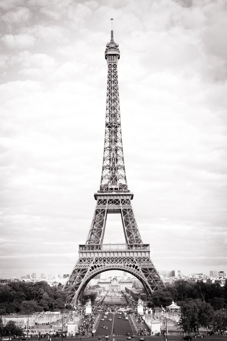 The Eiffel Tower Black And White Print Parisian Moments Image Asset