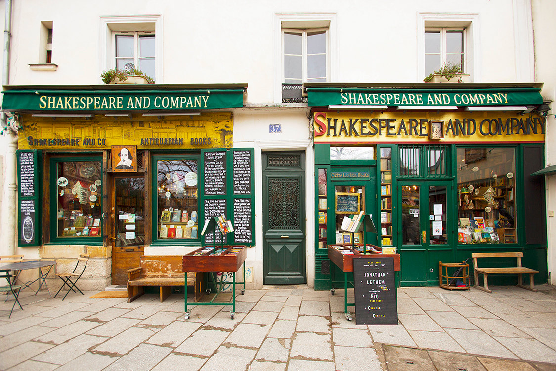 Paris France Print Shakespeare & Company Bookstore Street Photography Wall Art
