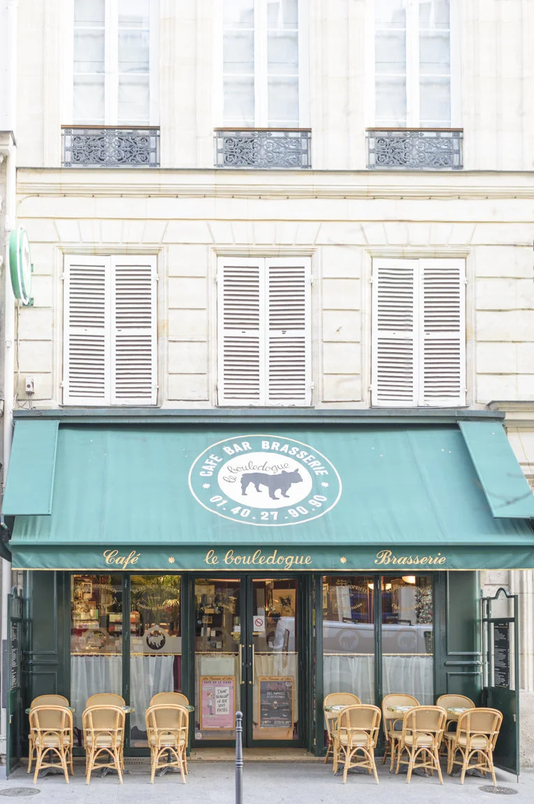 Paris pictures, Le Bouldogue restaurant in the Marais fine art photography print