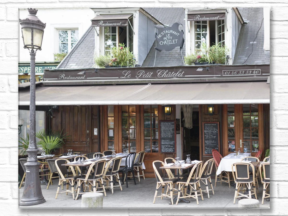 Paris canvas wall art, Le Petit Châtelet cafe