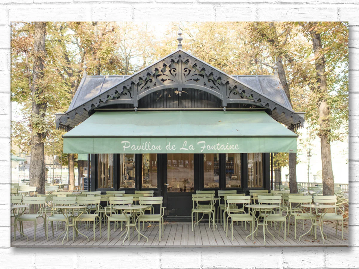 Paris canvas wall art, Pavillon de la Fontaine in Luxembourg Gardens