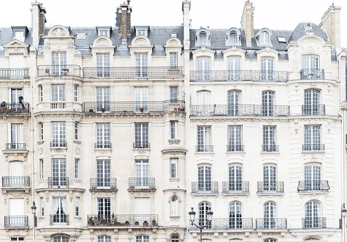 Paris pictures, windows on Île de la Cité, black and white print