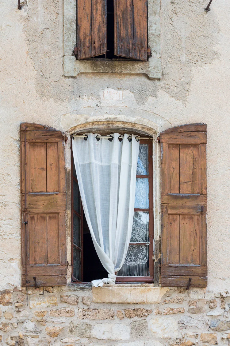 France pictures, South of France shutters and curtain, fine art photography print