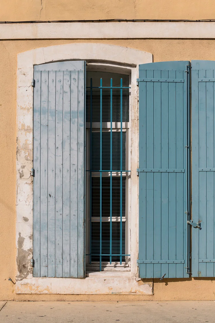 France pictures, blue shutters