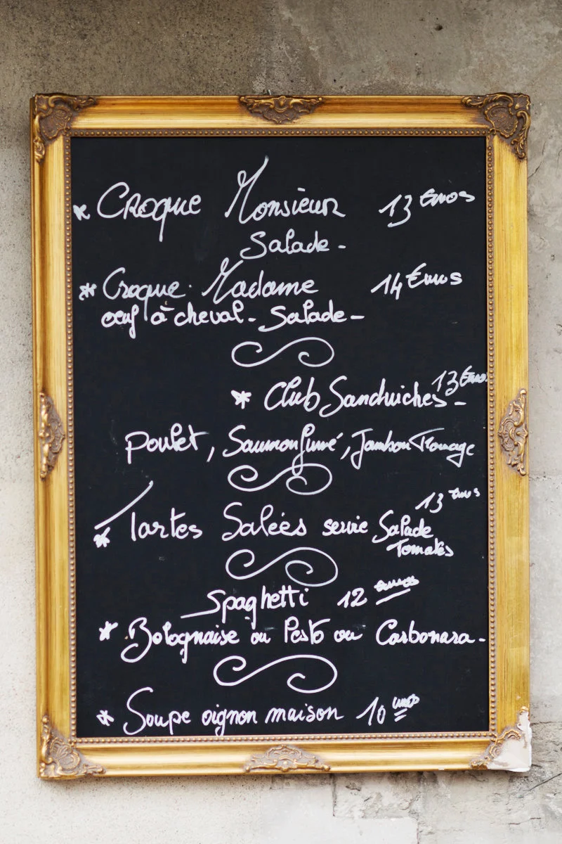 French Chalkboards and Signs — Parisian Moments