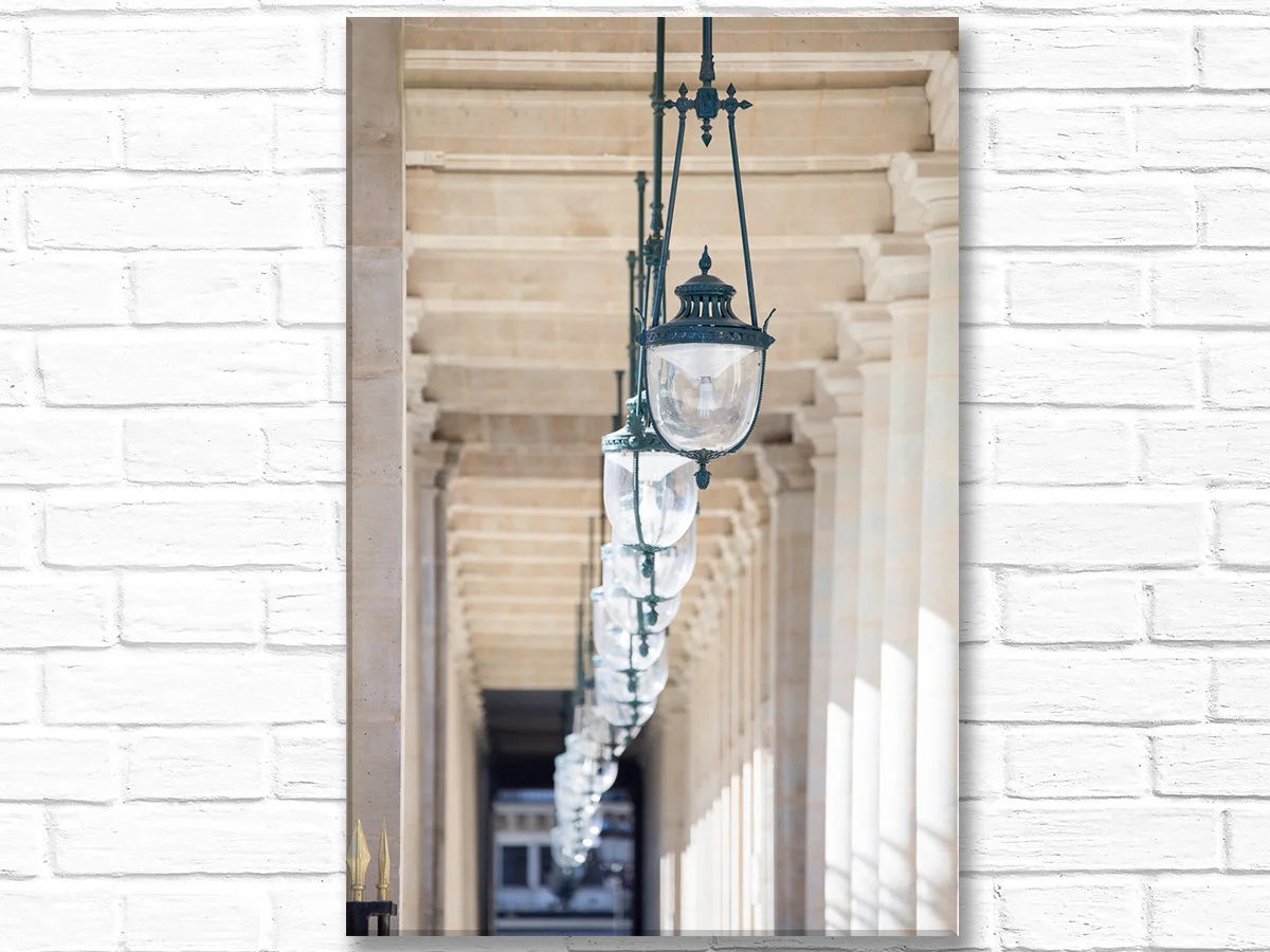 Paris canvas wall art, Palais Royal columns and lights