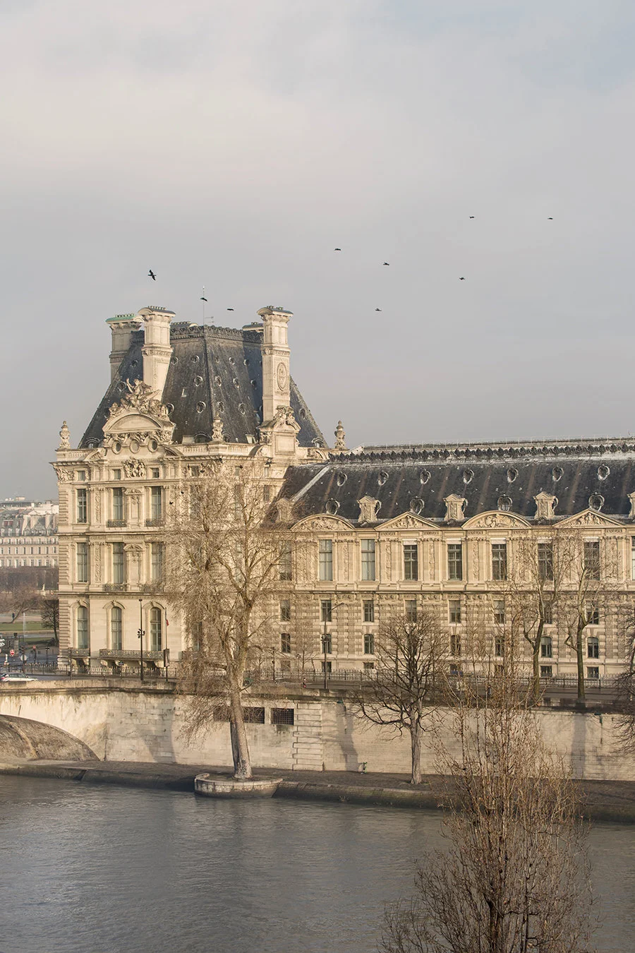 Paris pictures, the Louvre in winter, fine art photography print