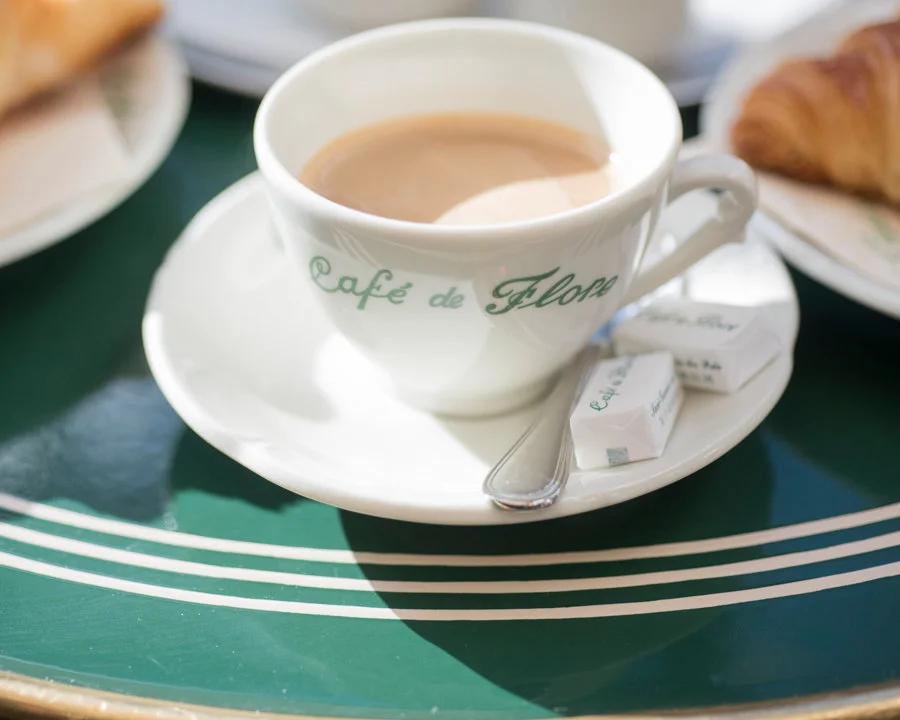 Coffee at Cafe de Flore, Print  Parisian Moments