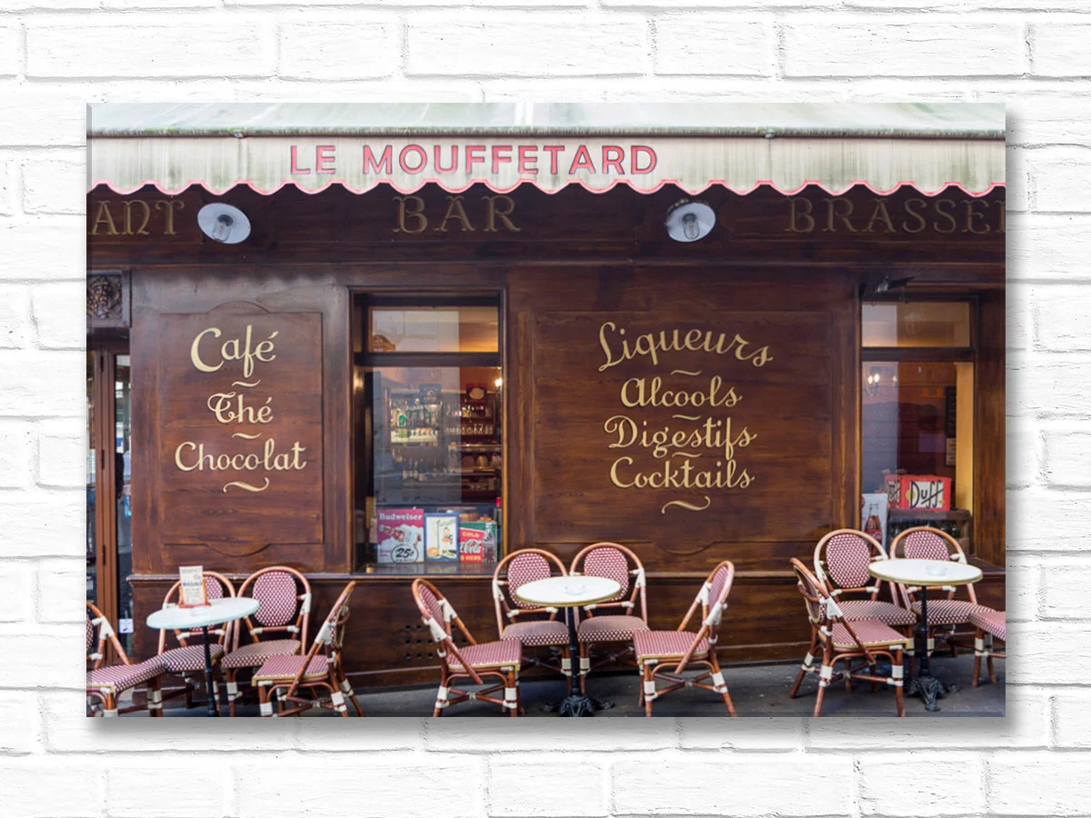 Paris canvas wall art, Le Mouffetard restaurant