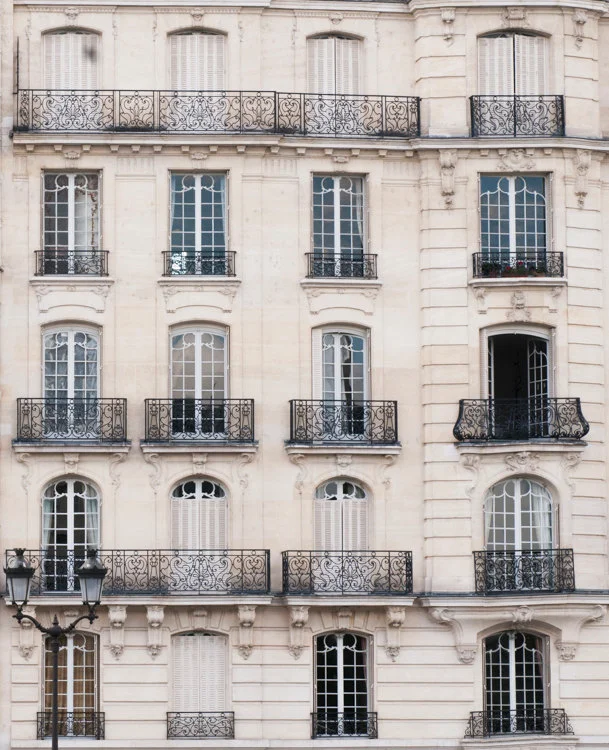 Paris pictures, Lace Balconies black and white fine art photography print