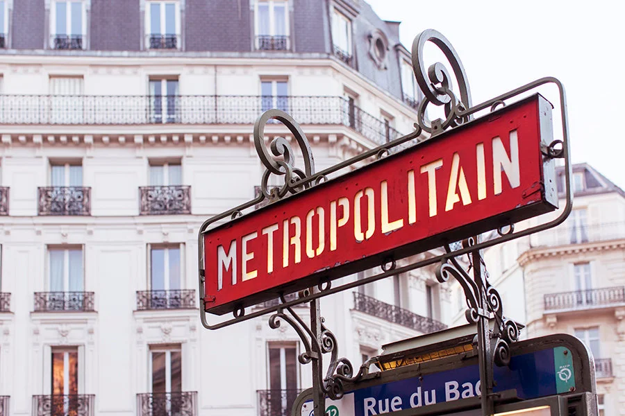 Paris pictures, Metro sign rue du Bac, fine art photography print
