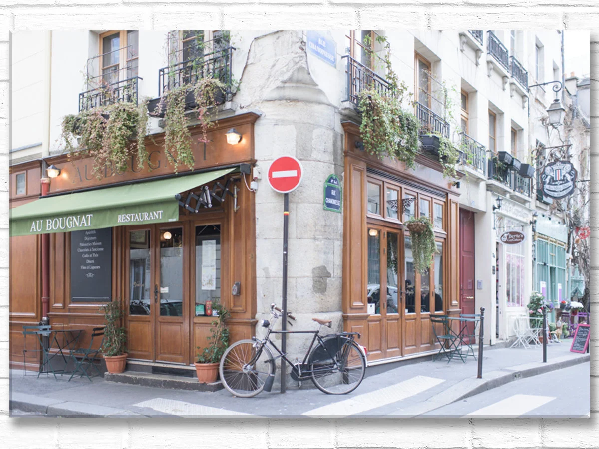 Paris canvas art, Au Bougnat restaurant on Île de la Cité