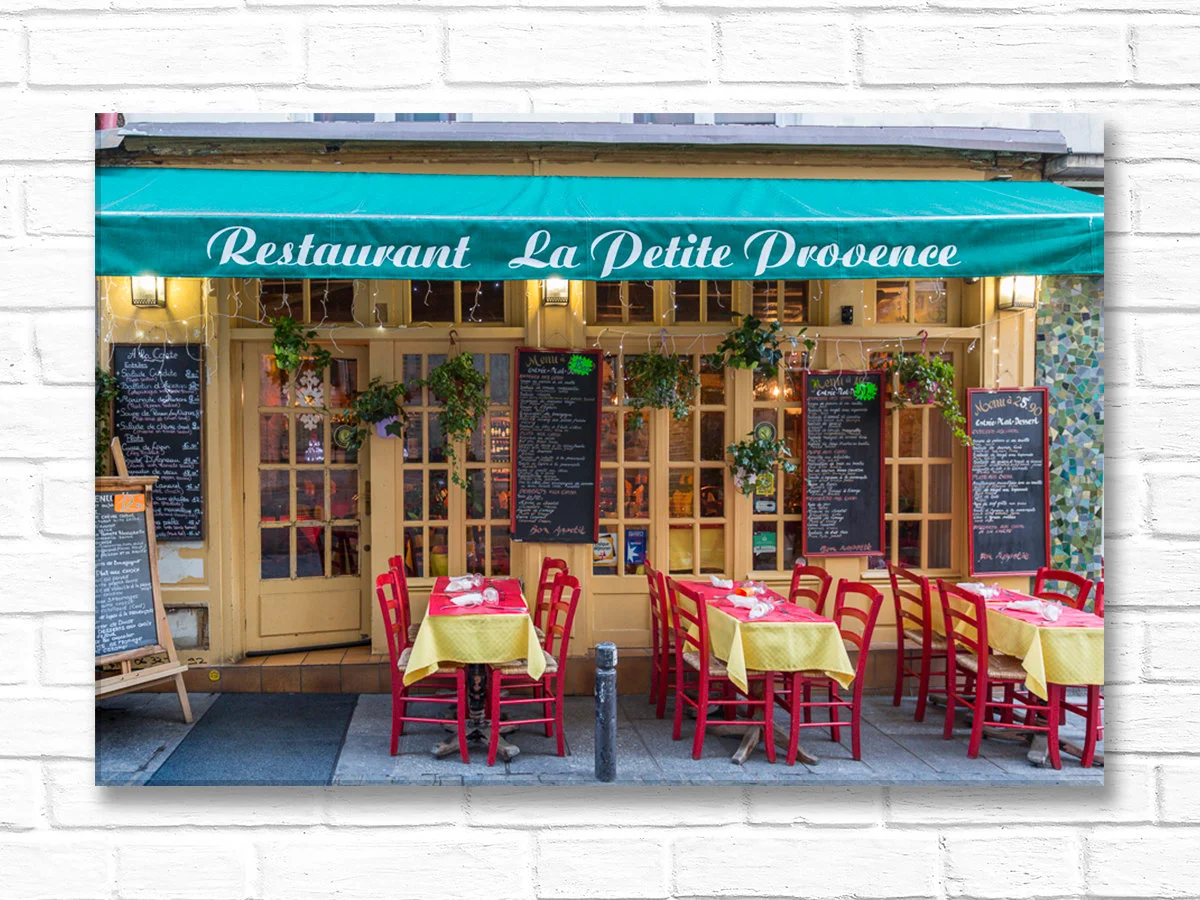 Paris canvas wall art, La Petite Provence restaurant