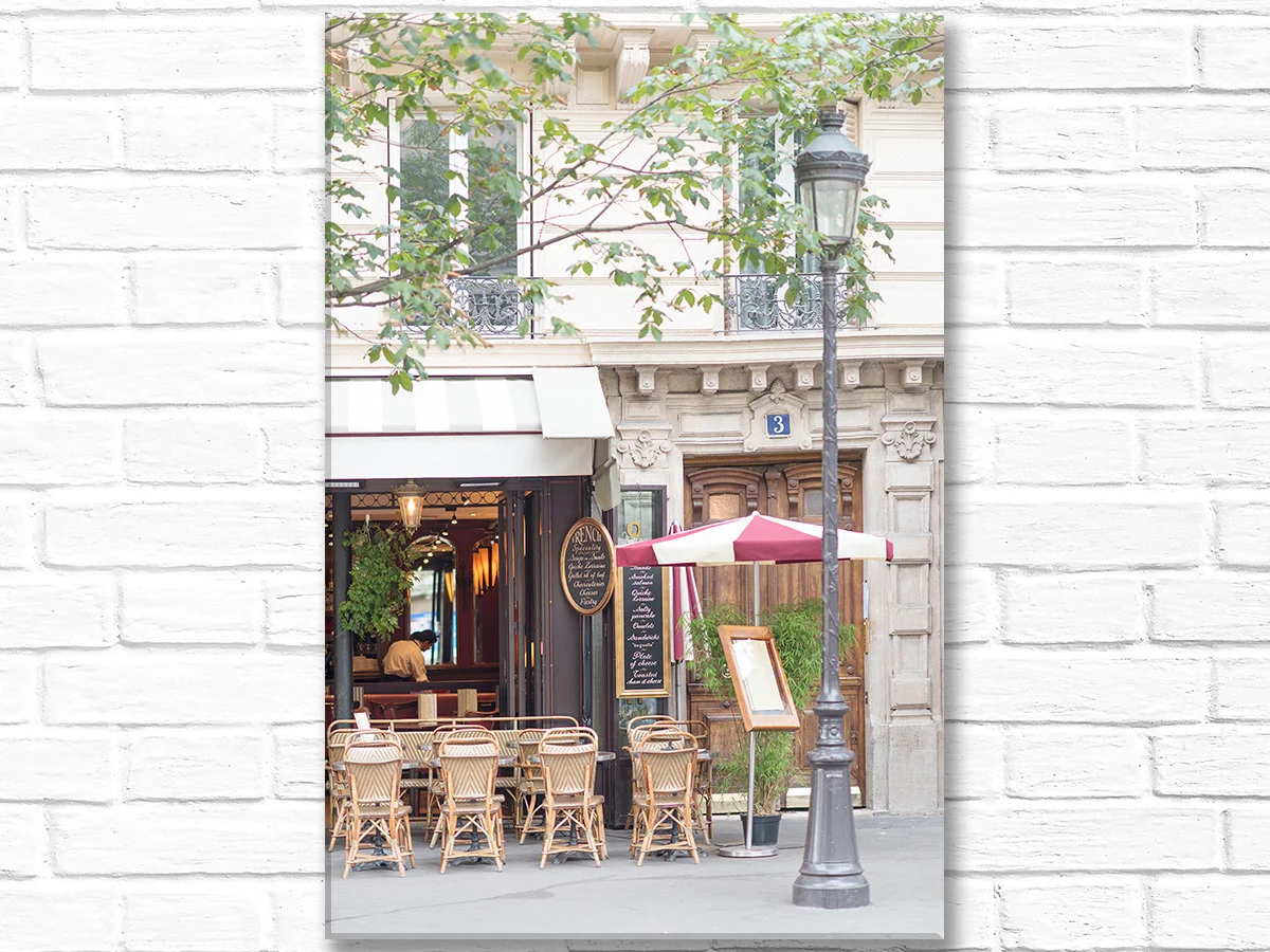 Paris canvas wall art, Le Parvis restaurant