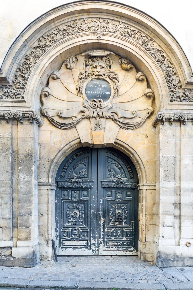 Paris pictures, historic Marais doorway and door, fine art photography print