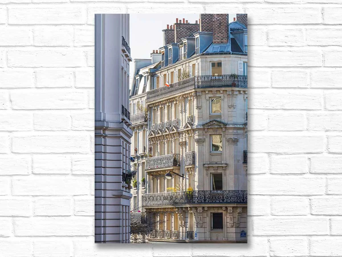 Paris canvas art, Classic Paris Apartment building