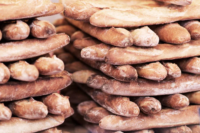 Paris pictures, French baguettes at the market fine art print