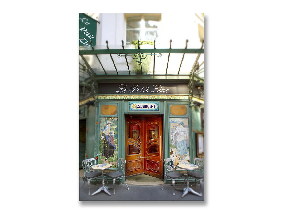 Paris canvas wall art, Le Petit Zinc restaurant
