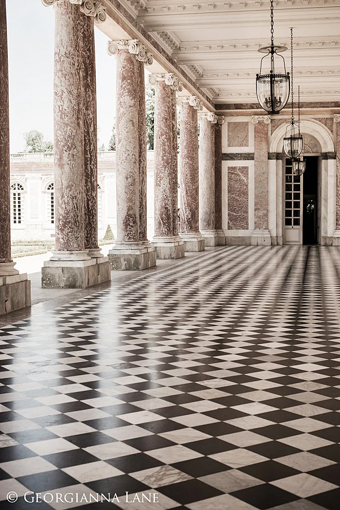 Paris pictures, the Portico, Le Grand Trianon, Versailles, black and white, fine art photography print