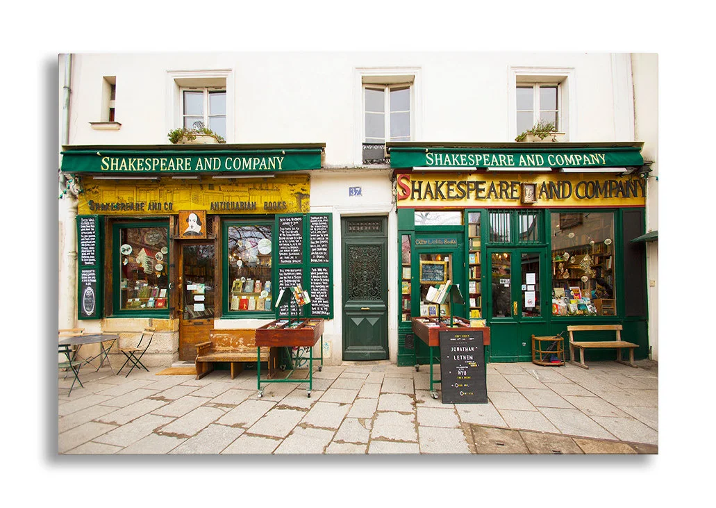 Paris canvas wall art, Shakespeare and Company