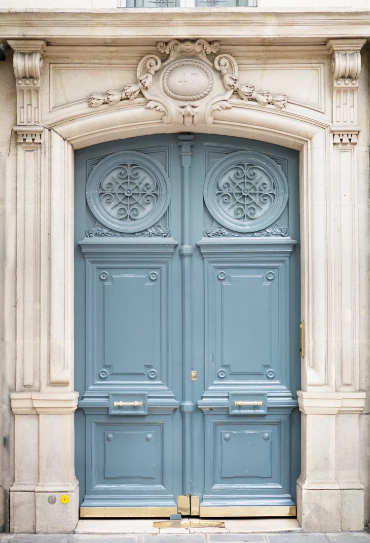 Paris pictures, blue grey door
