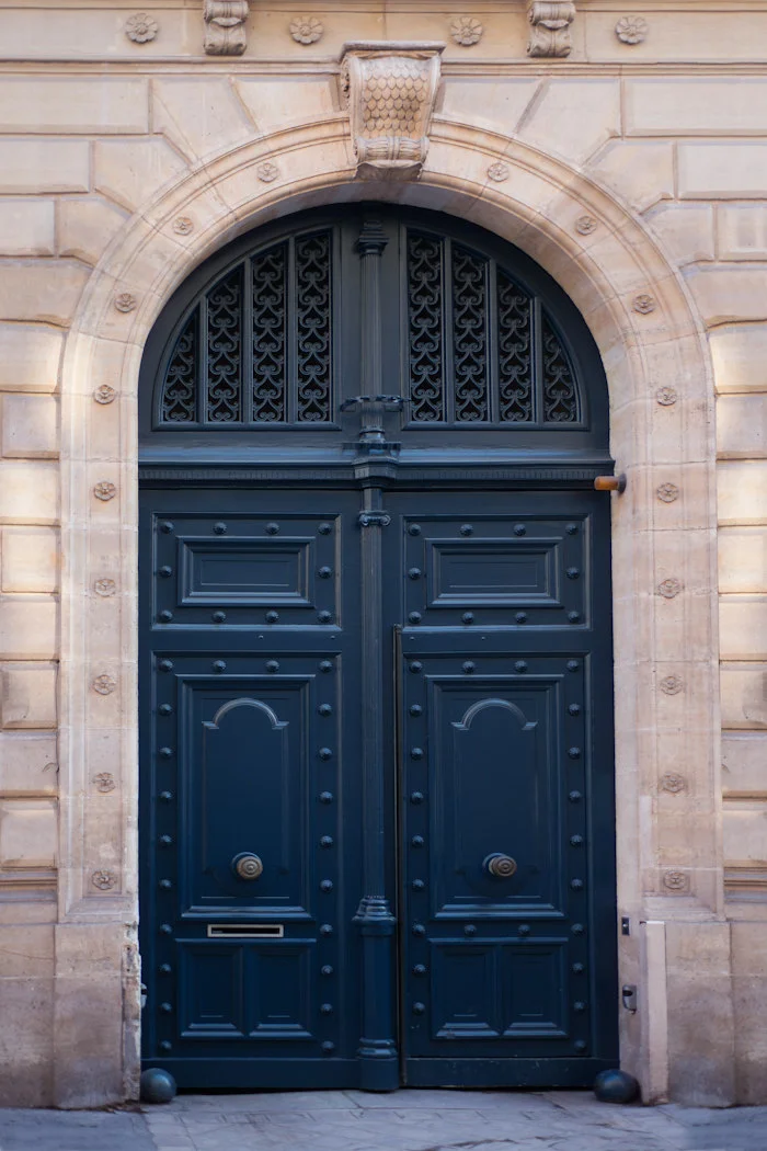 Paris pictures, dark blue door, fine art photography print