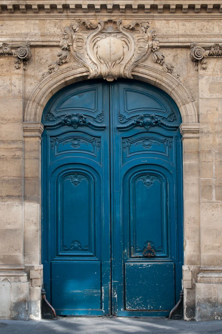 Paris pictures, blue door, fine art photography print