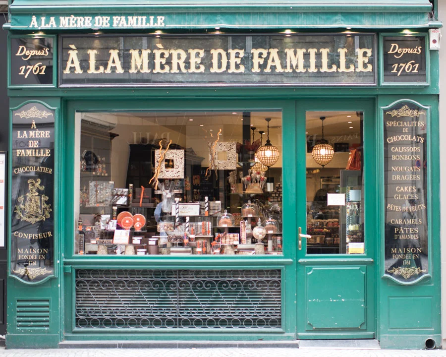 Paris pictures, chocolate shop Mère de la Famille, fine art photography print