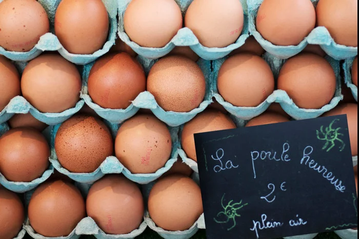 Paris pictures, eggs at the market, horizontal fine art photography print