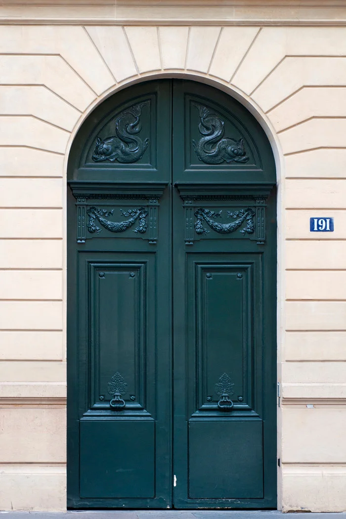 Paris pictures, green door, fine art photography print