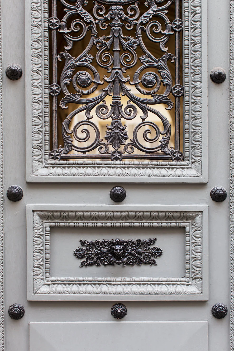 Paris pictures, grey door detail, fine art photography print