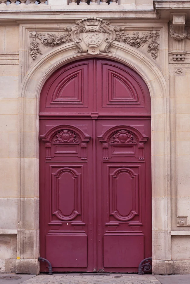 Paris pictures, maroon door, fine art photography print