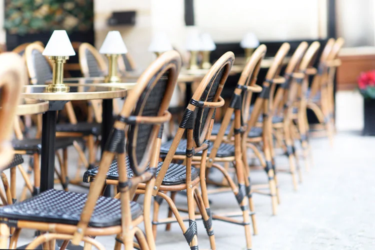Paris pictures, Black Cafe Chairs, fine art print
