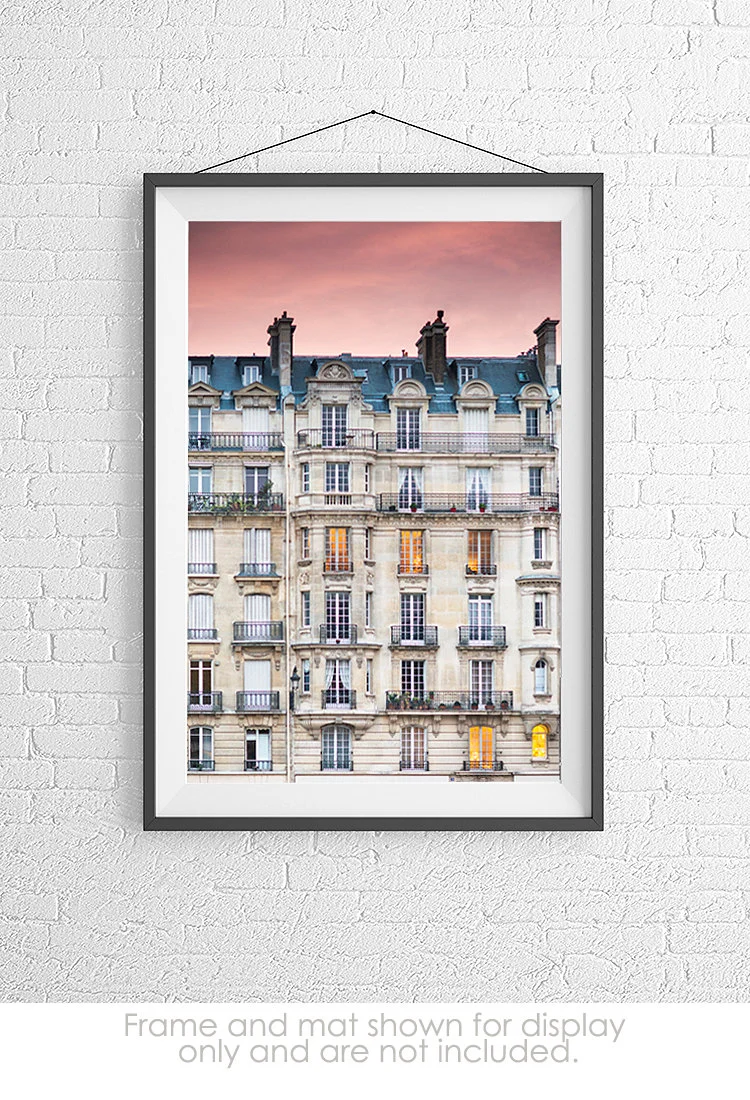 Paris pictures, sunset Île de la Cité framed print