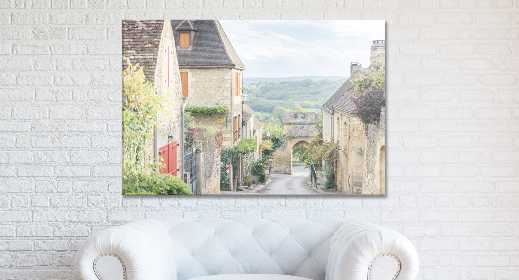 Home Decor Canvas Wall Art, Evening in Domme, France